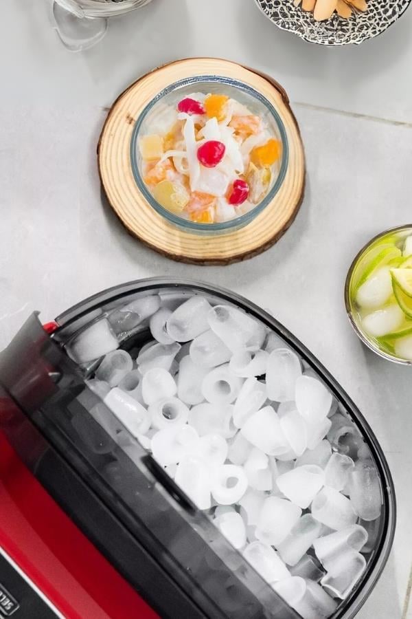 Vosco VHZB-12CS Set Üstü Buz Makinesi Kırmızı - 12 Kg Kapasite - - Görsel 6